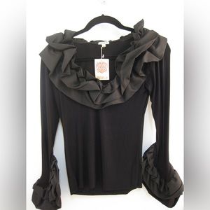 Cordelia Blouse with Ruffle Accents